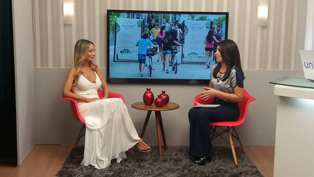 Andréa Gusmão concede entrevista para a TV Catarina sobre o projeto Jurerê Natural
